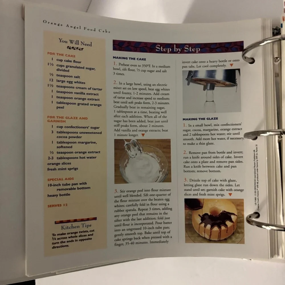 Creative Cook's Kitchen Recipe Card Binder 1998 IMP Hardcover Recipe Organizer